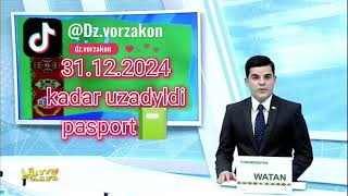 #turkmenuçak#aşgabat#mary#daşoguz#lebap#ahal# 31.12.2024 kadar uzadyldi pasport hayrli olsun turkmen