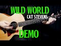 how to play "Wild World" on guitar by Cat Stevens | acoustic guitar lesson tutorial | DEMO