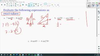 Unit 2 1 9 Usimg Special Triangles in a Cool Way