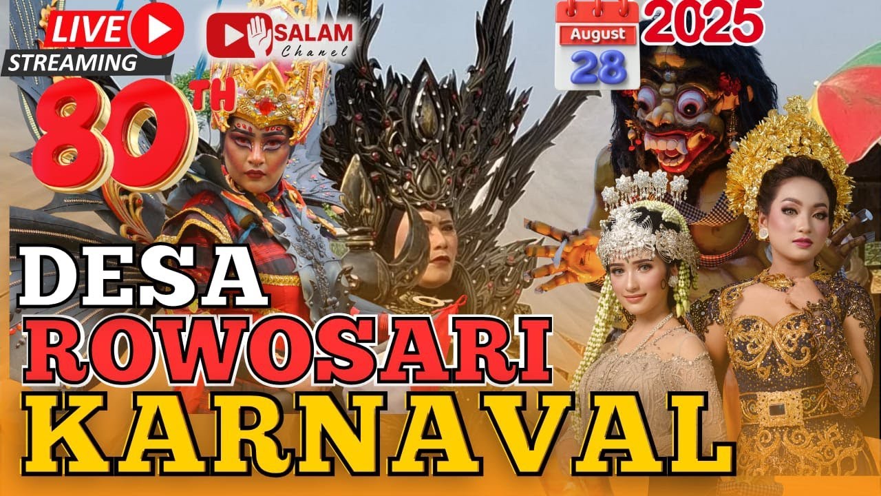 🔴 LIVE KARNAVAL DESA ROWOSARI LIMPUNG 2025 | HUT RI KE-80 🎉✨