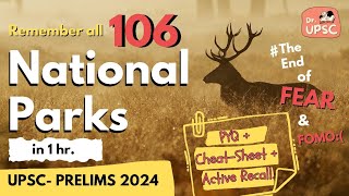 🐘Remember all NATIONAL PARKS like Magic✨ |: The ONLY Video you'll ever need🔥 | UPSC- PRELIMS 2024🎯