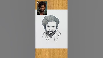 Pushpa 2 (Allu Arjun) drawing 🔥🔥 #shorts #pushpa2 #alluarjun