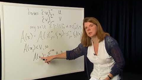 EE221A: Linear Systems Theory, Matrix Representation Of Linear Maps