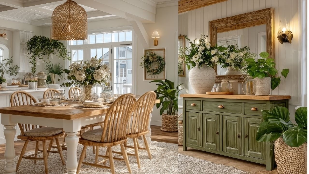Stunning And Easy Rustic Green and Cream House Decor| Sweet Vintage Cottagecore Home Style Ideas