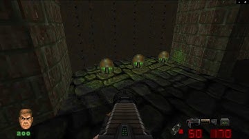 Brutal Doom:  Going Down Map 13:  Deep Trouble UV 100%