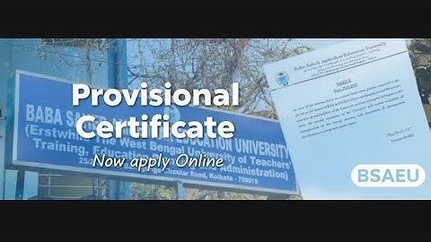 Now you will get Provisional Certificate Online | BABA SAHEB AMBEDKAR EDUCATION UNIVERSITY