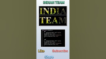 Animated Text INDIAN TEAM #shortsvideo #short #webdevelopment