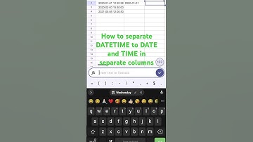 How to SEPARATE DATETIME into DATE and TIME in separate columns? #shortvideo #shortfeed #exceltips