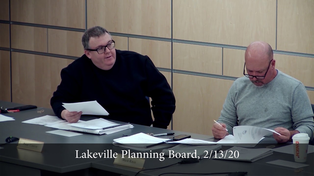 Lakeville Planning Board, 2/13/20 YouTube