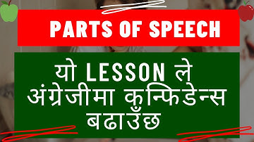 Parts of speech. Noun/pronoun/adjectives/adverbs/verb/prepositions/conjunctions/interjections.