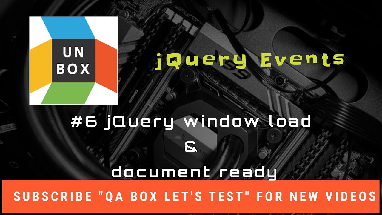 #6 Jquery Window Load  Document Ready