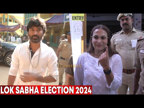 Dhanush &amp; Aishwarya Rajinikanth 🔥 Casted their Vote ! Lok Sabha Election 2024  Elction 2024 voting