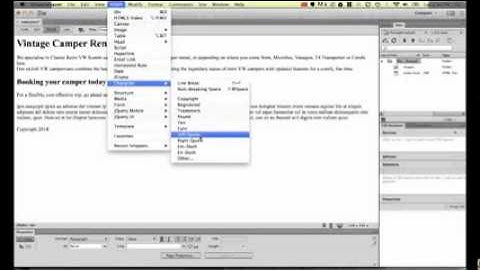 Dreamweaver CC Tutorial   Part 5   Special Characters