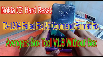 Nokia C2 Hard Reset TA-1204 Failed Fix No Command Format Fix