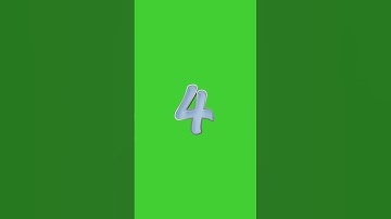 Ten to Zero Silver Blue Numbers Countdown with Voice Over | GREEN SCREEN