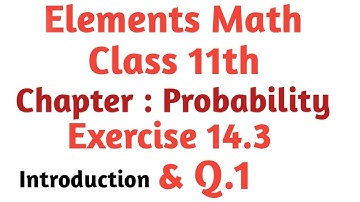 Class 11th math chapter 14 exercise 14.3 Q.1