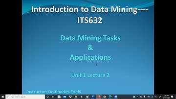 Data Mining Tasks and Applications