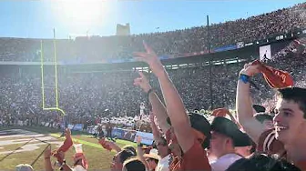 10-11-2025 A new tradition at the end of the 3rd quarter. They play Thank God, I'm a Texas Longhorn.