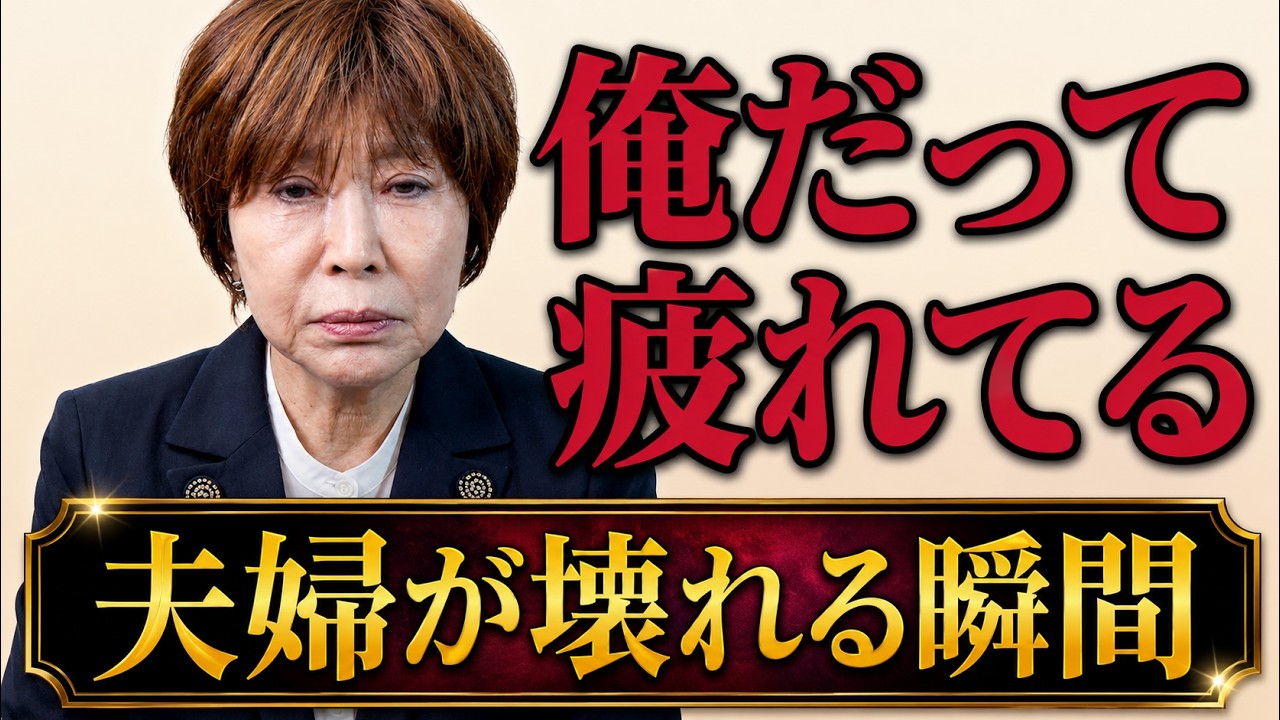 「俺だって疲れてる」が夫婦を壊す理由 #岡野あつこ #夫婦問題 #離婚