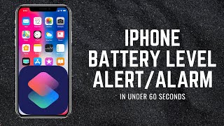 iPhone(IOS) battery level alert/alarm in under 60 secs[without external app]