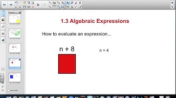1.3 Algebraic Expressions