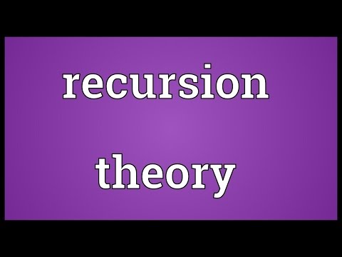 Recursion theory Meaning