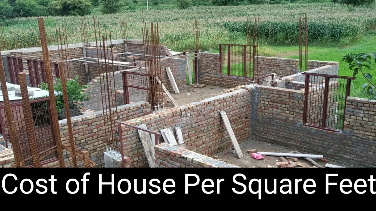 Cost of House Construction per square foot 2022 