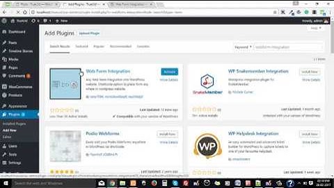 Webform Integration with Wordpress Plugin