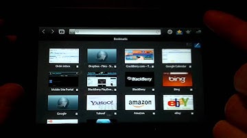 Using the Browser  on the BlackBerry PlayBook