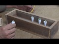 Making lead fishing weights in paper moulds