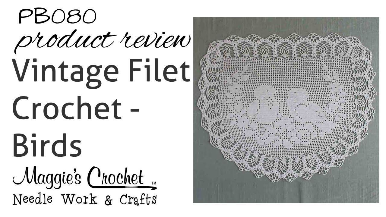 pattern for an crochet oval Filet & Roses Crochet Birds Oval Pattern Doily Chair Back Vintage &