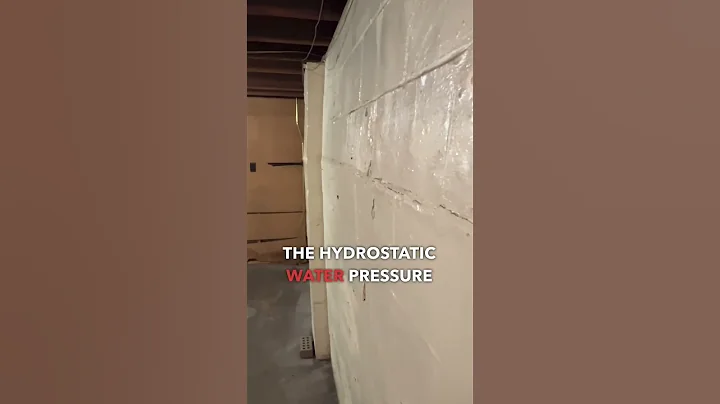 Leaning foundation. Expensive Repair #structural #basement #shorts