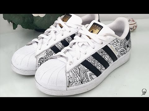 PRIMER VIDEO! DIBUJO EN UNAS ADIDAS SUPERSTAR - YouTube