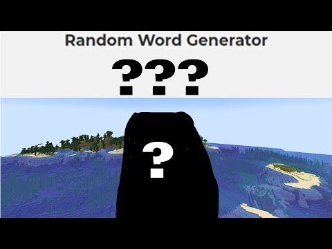RANDOM WORD GENERATOR Tells Me What To Build With REDSTONE in Minecraft