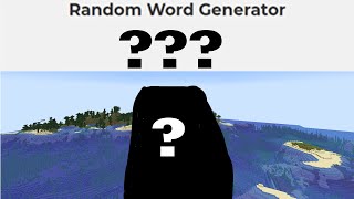 Random Word Generator Tells Me What To Build With Redstone In Minecraft