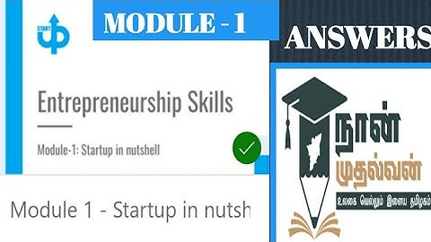 Entrepreneurship skills / Startup in nutsh ( Module-1 ) / 2nd year / Answer #naanmudhalvan