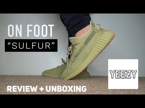 sulfur yeezy on feet