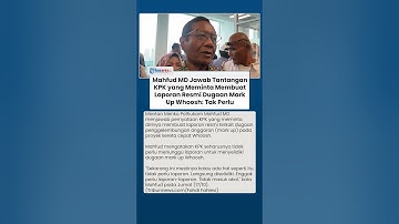 Jawaban Menohok Mahfud MD Diminta KPK Buat Laporan soal Dugaan Mark Up Proyek Whoosh: Tak Masuk Akal