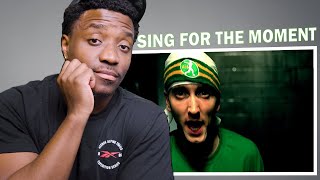 SIMPLY ONE OF THE GREATEST LYRICAL SONG EVER! EMINEM - SING FOR THE MOMENT REACTION!