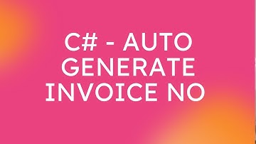C# : Automatically Generate Invoice No in Asp .NET C#