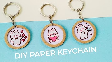 Cách làm móc khóa sticker bằng giấy đơn giản | DIY keychain | DIY paper keychain | DIY IDEAS