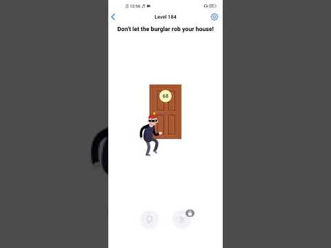 easy game level 184 don't let the burglar rob your house walkthrough and solution