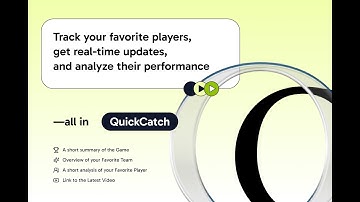 QuickCatch Demo | AI-Powered NHL Player Tracker & Performance Analyzer (Hackathon Project)