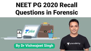 NEET PG 2020 Recall questions in Forensic By Dr. Vishwajeet Singh