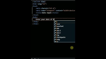 date input in html form element