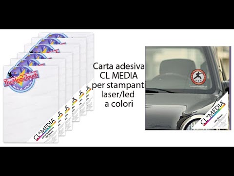 CL MEDIA Carta adesiva per stampanti laser led a colori 