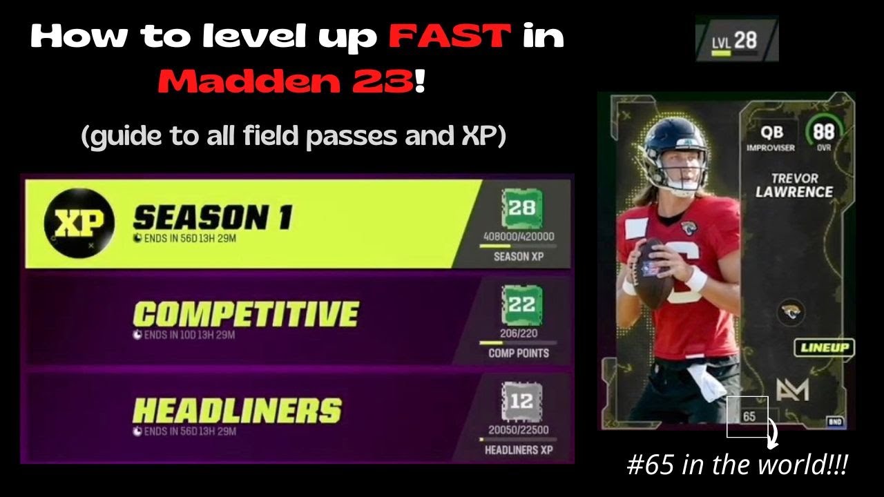 How to level up FAST in Madden 23! The 65th 88 overall Trevor Lawrence