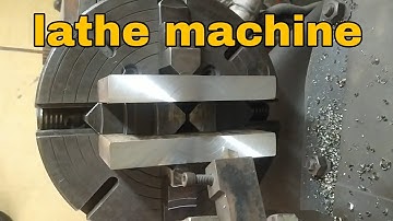 lathe machine work metal block face on lathe machine #lathe #machine #engineering #bigindustry