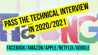 How to pass a FAANG software engineering interview (4 insider tips) Technical interview preparation