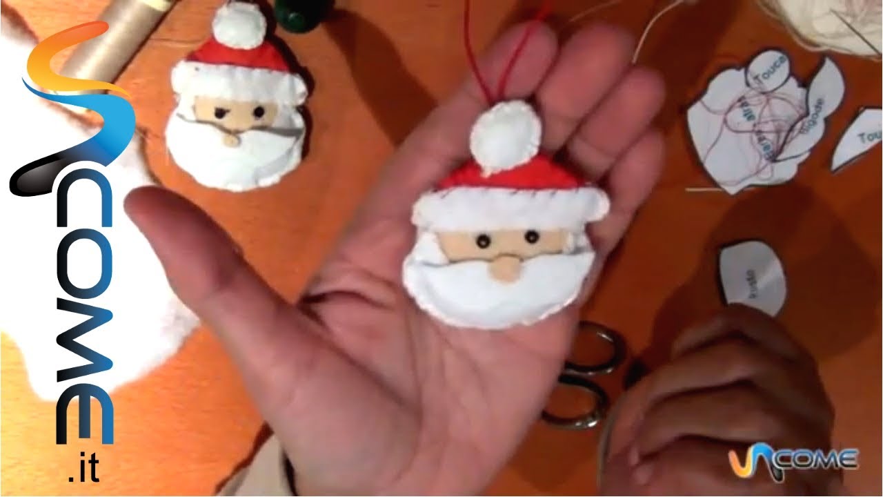 Babbo Natale 3d Da Costruire.Creare Babbo Natale In Feltro Youtube